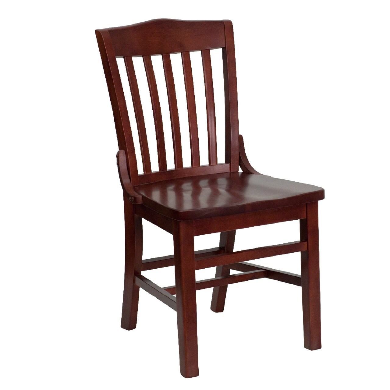 Flash Furniture 35" Brown Hercules Series School House Back Restaurant Dining Chair